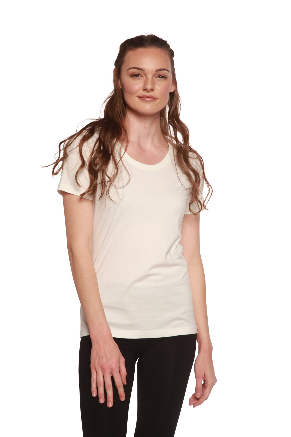 Playera de cuello redondo de bambú
